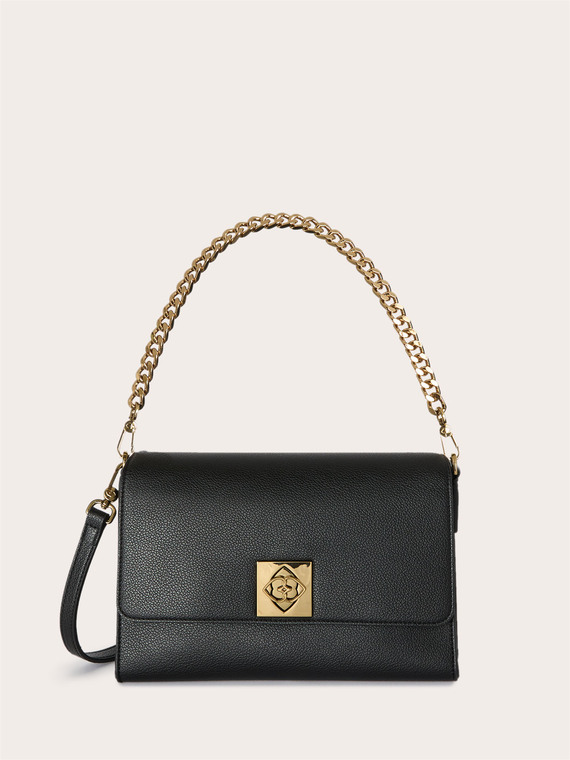 Coated fabric shoulder bag