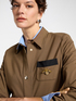 Milano stitch overshirt with brooch image number 3