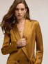 Double-breasted structured jacket in linen blend image number 3