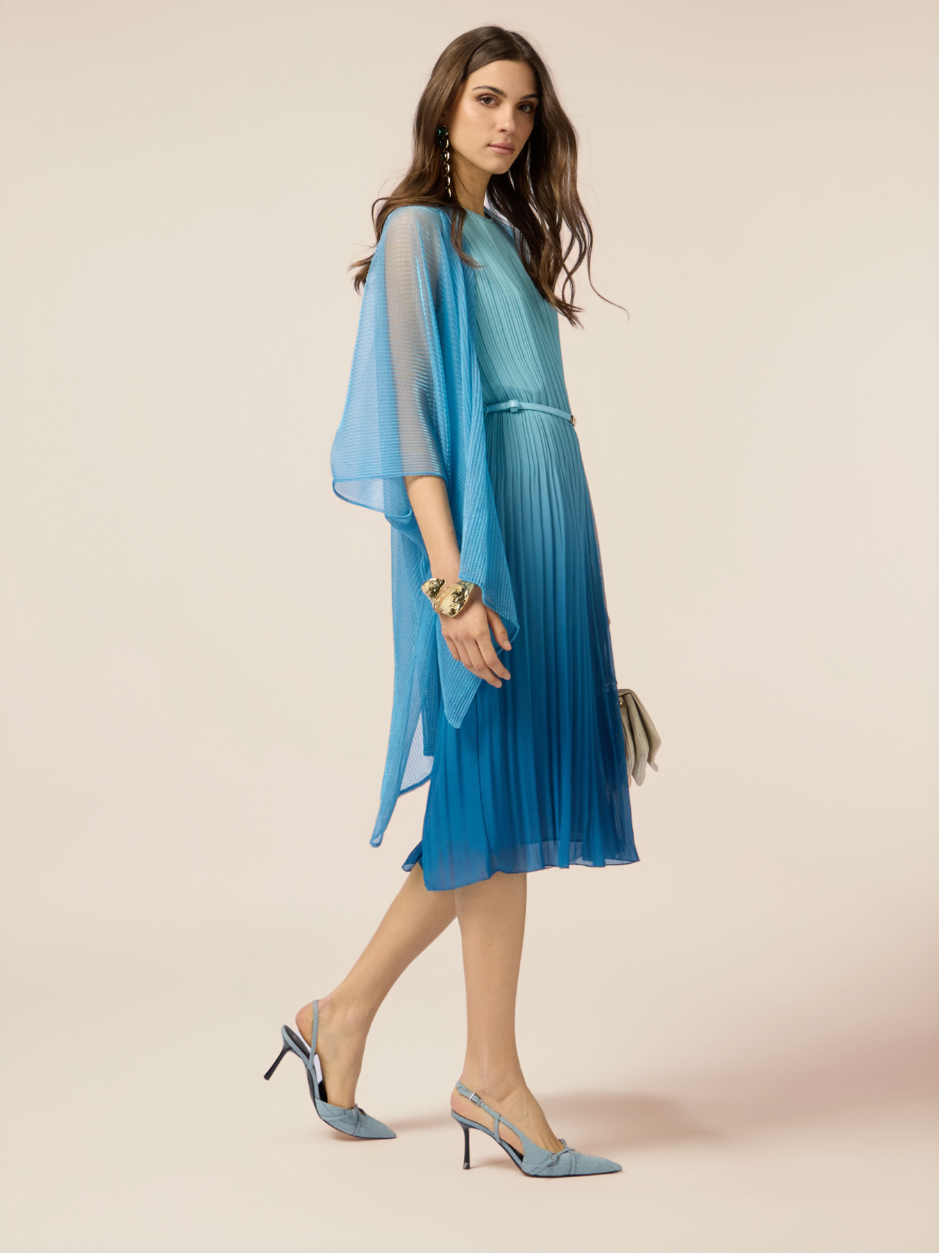 Pleated shawl wrap image number 0