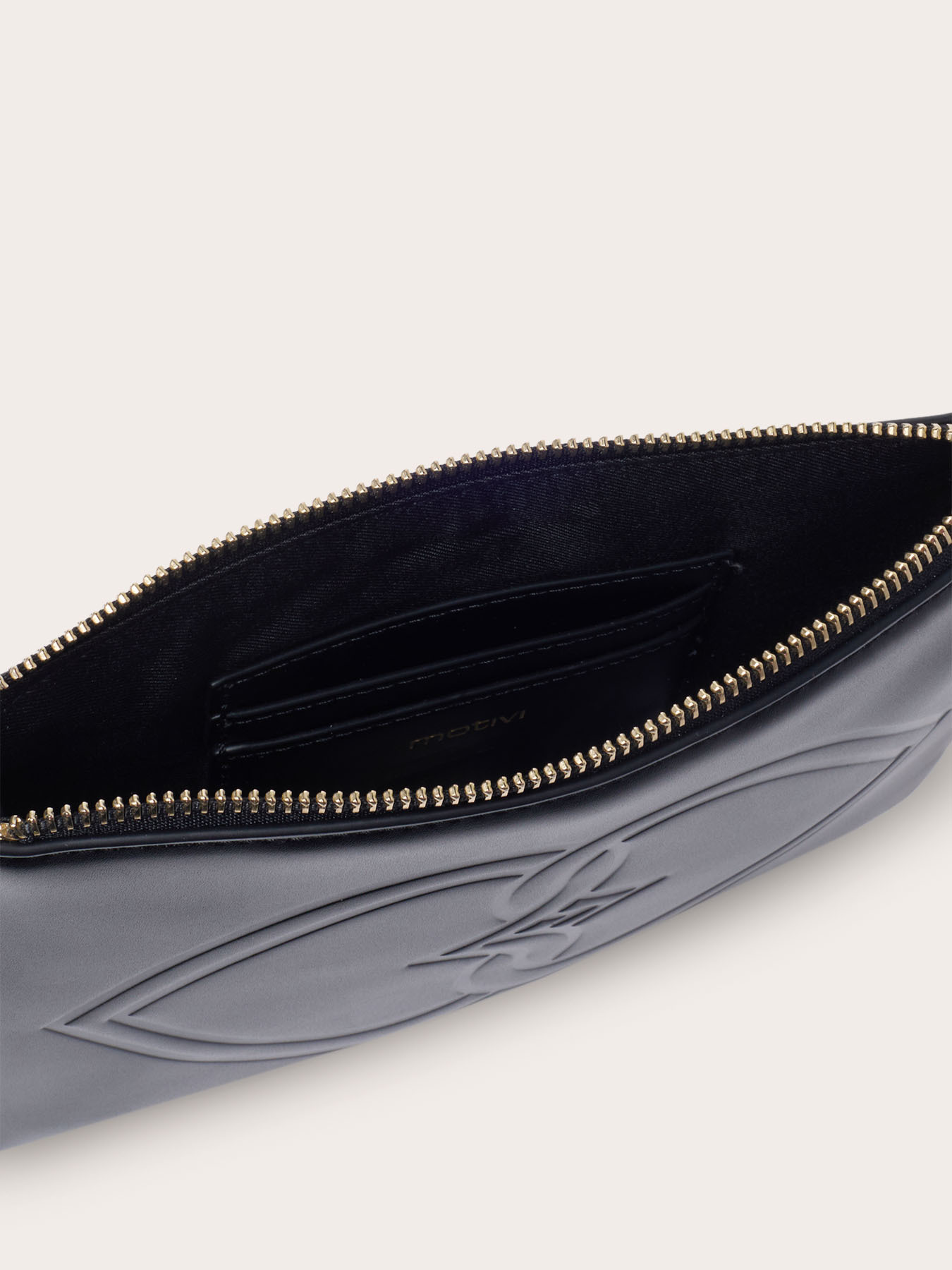 Flat coated fabric clutch image number 3