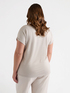 Dual-fabric T-shirt image number 1