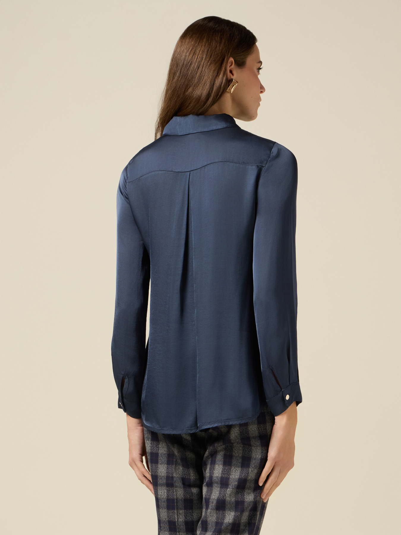 Viscose satin shirt image number 1