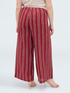 Wide-Leg-Hose aus Viskose mit Streifen image number 1