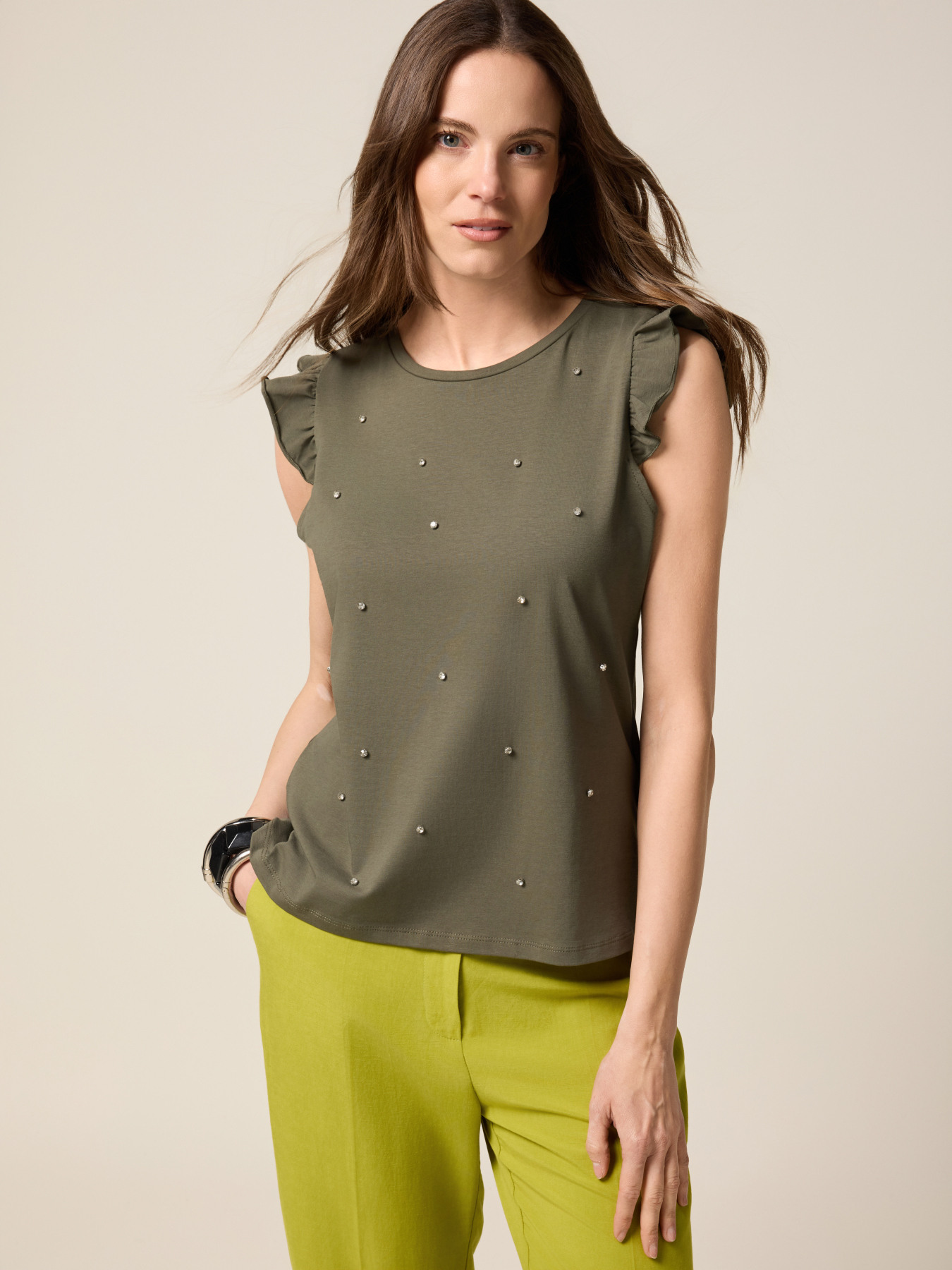 Jersey top with gussets image number 0