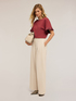 Pantalones palazzo con detalle de pliegues image number 2