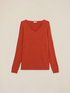 Maglia misto viscosa con scollo a V image number 3
