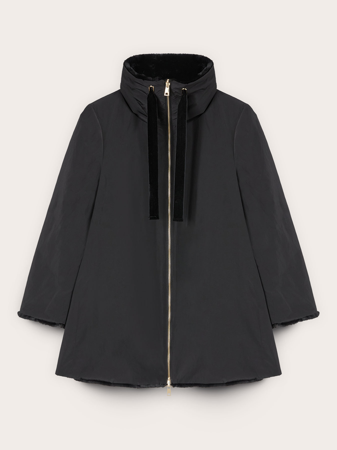 Reversible plush effect coat image number 6