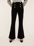 Pantalon flare en maille Milano avec détail de boutons image number 2