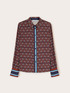 Geometric patterned satin shirt image number 4