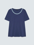 T-shirt en coton avec application sur l'encolure image number 4