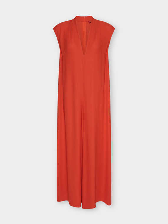 Tuta senza maniche in cr&ecirc;pe de chine