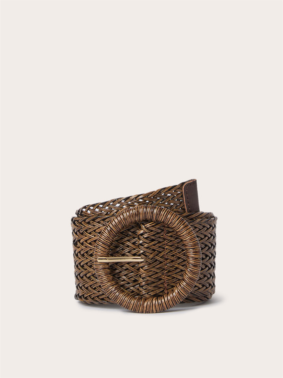 Braided belt with buckle