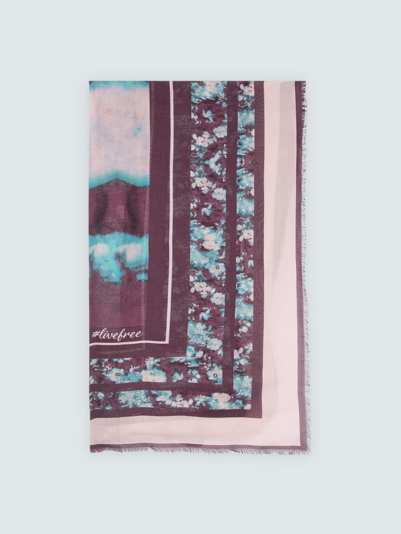 Langer Schal aus Viskose-Mix mit Print image number 1
