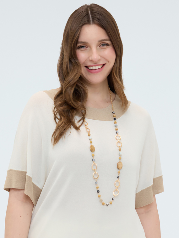 Necklace with beads and charms