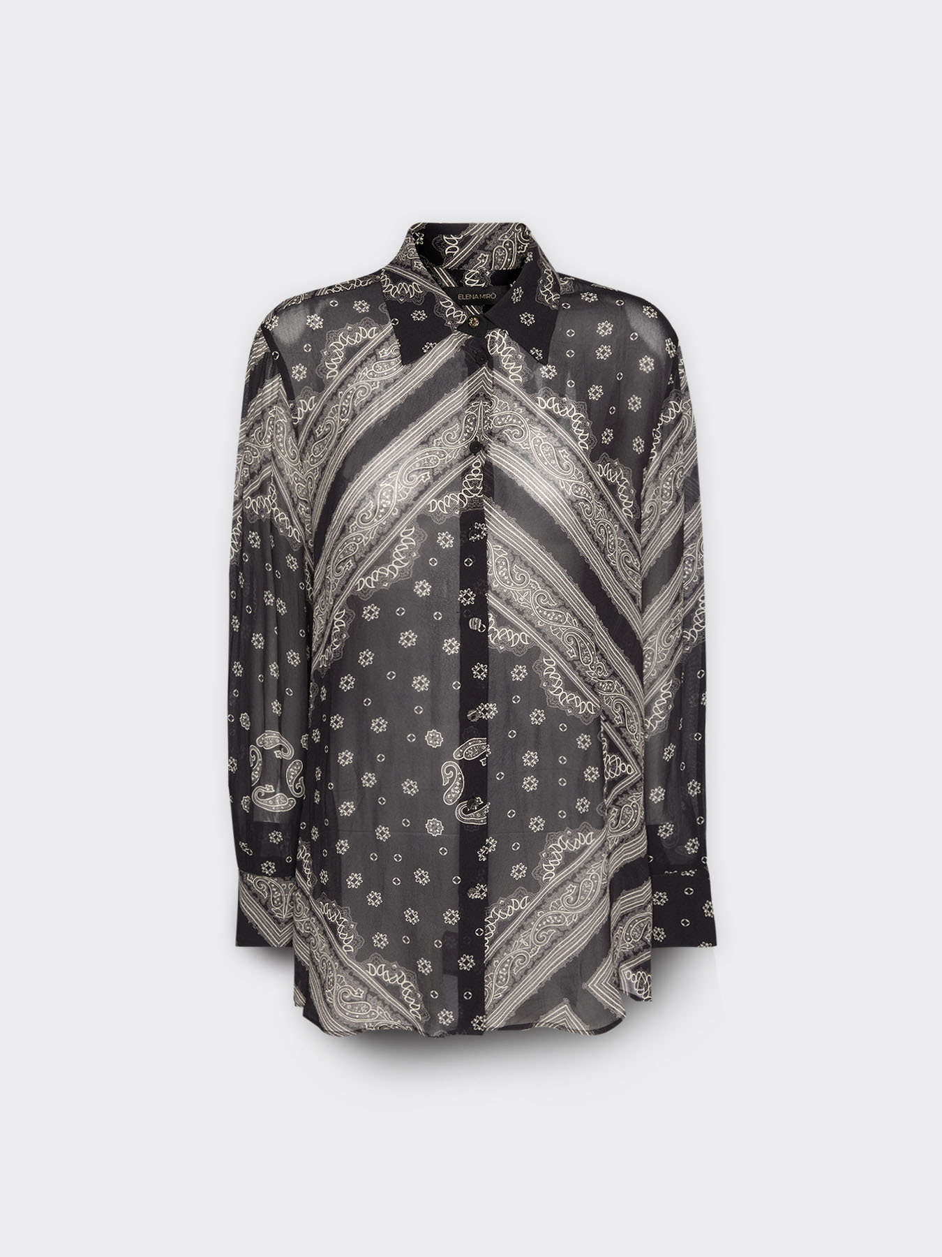 Camisa con estampado de bufanda image number 5