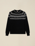 Maglia jacquard misto lana con applicazioni image number 3