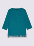 Jersey T-shirt with sequins and fringe image number 4