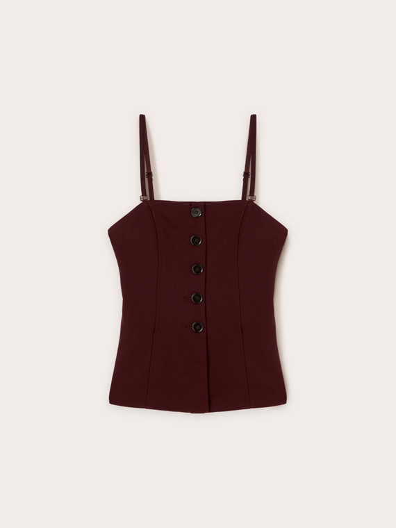 Top bustier con bretelle