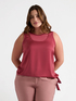 Top aus Satin mit Knoten image number 2