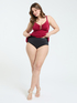 Tankini-Top mit goldenem Muster und Cut-outs image number 4
