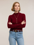 Ribbed turtleneck sweater with jewel buttons image number 2