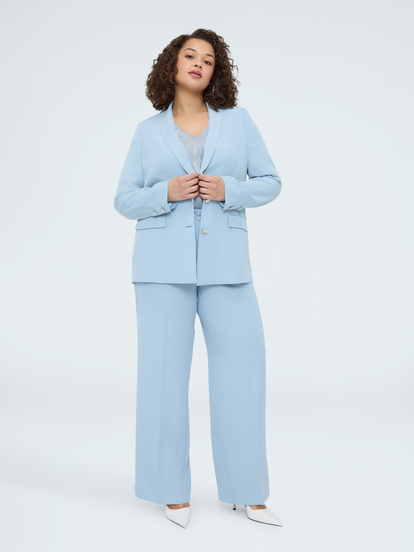 Blazer with jewel buttons image number 1