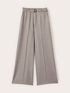 Pinstriped palazzo pants with belt image number 4
