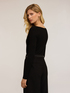 Boat neck top in flat rib knit image number 1