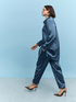 Stretch satin joggers image number 5