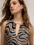 Printed long tiered dress image number 3