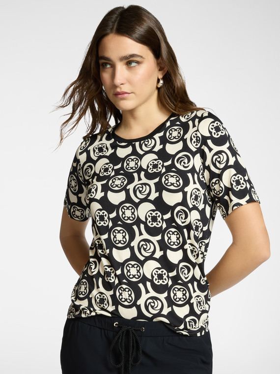 T-shirt imprim&eacute; en viscose