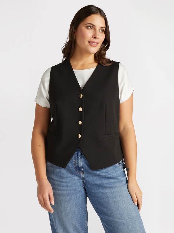 Gilet en néoprène avec boutons