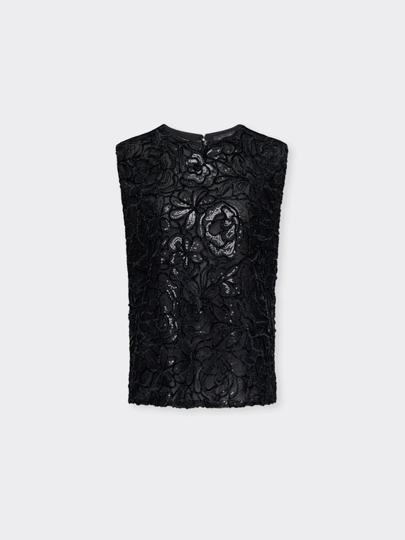 Top with embroidered front