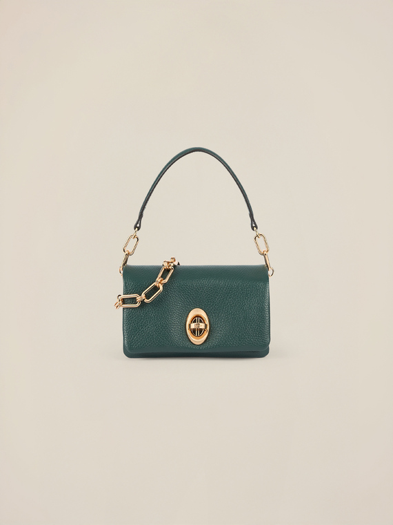 Small genuine leather shoulder bag