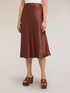 A-line midi skirt in satin image number 0