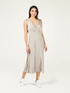 Sleeveless satin dress image number 3