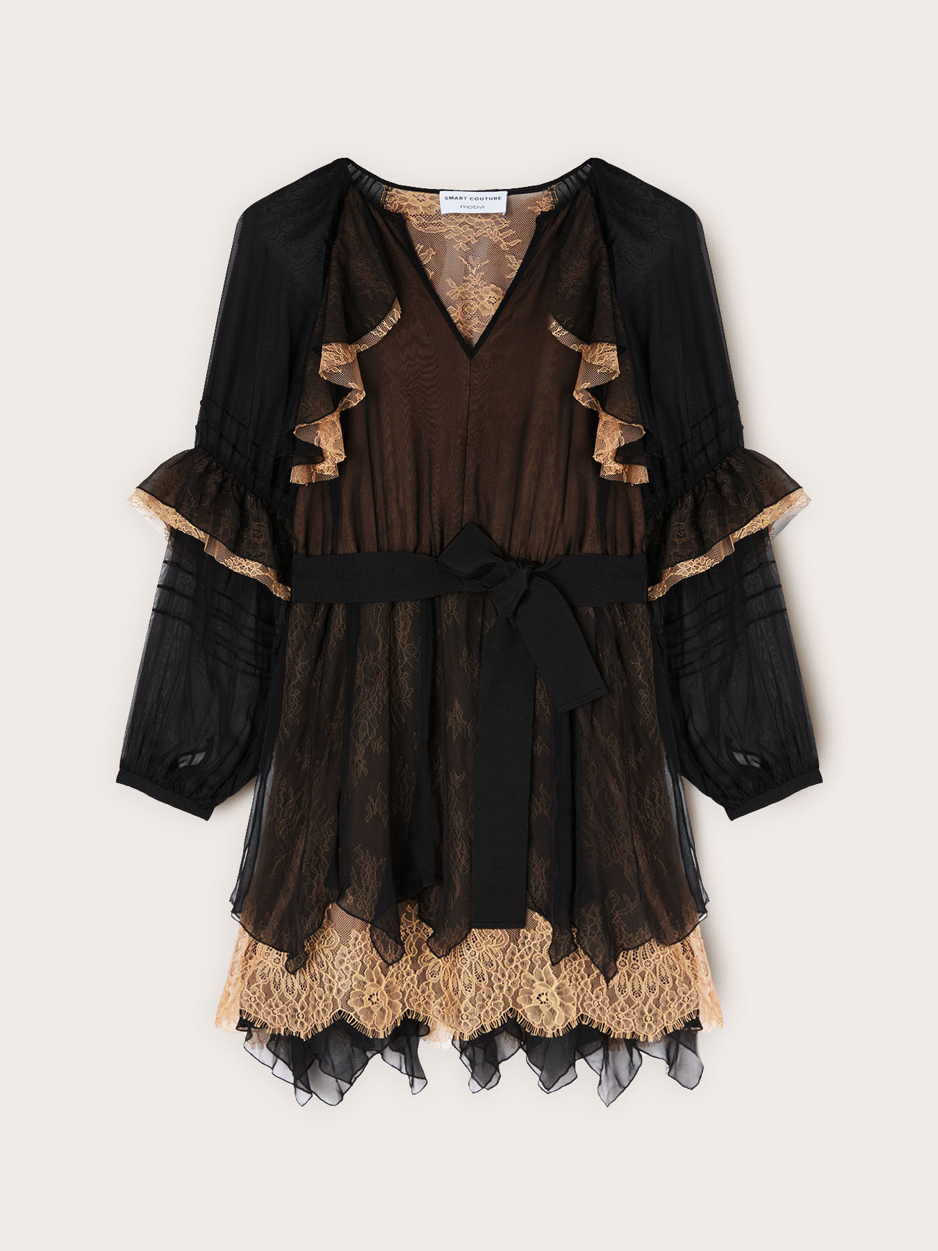 Georgette and lace Smart Couture dress image number 6