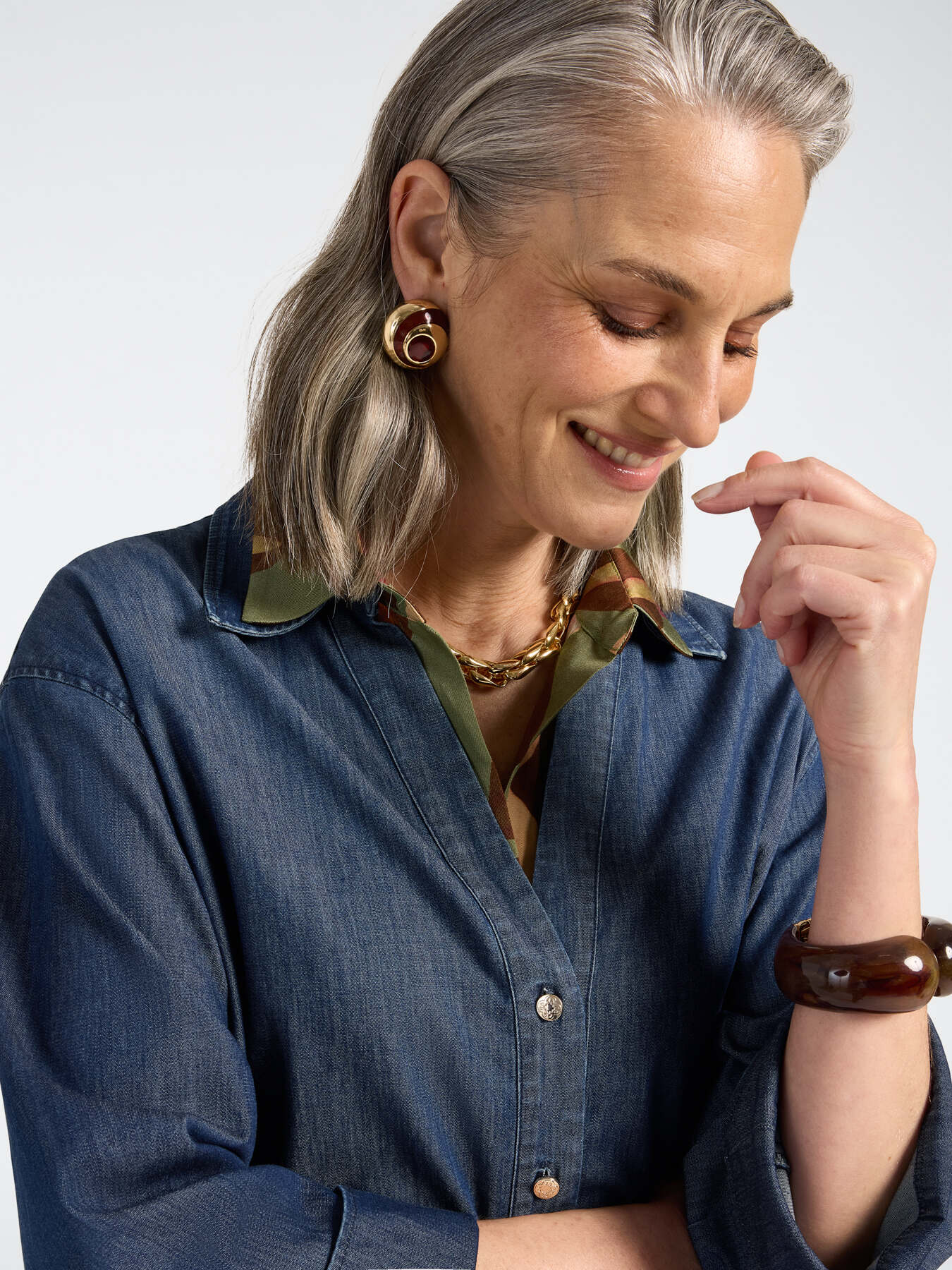 Camicia in Chambray washed image number 3