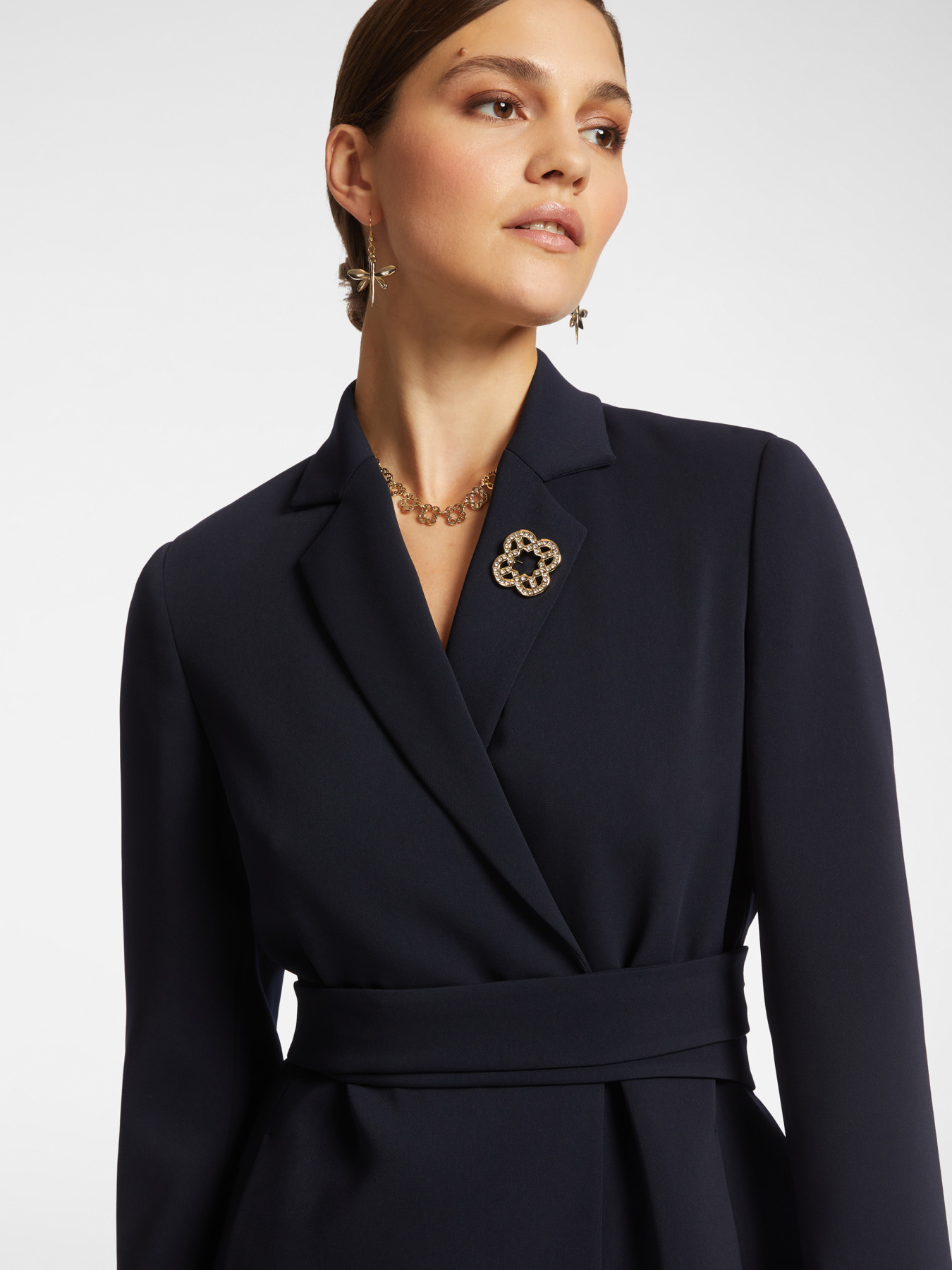 Lange Jacke mit Schärpengürtel image number 3