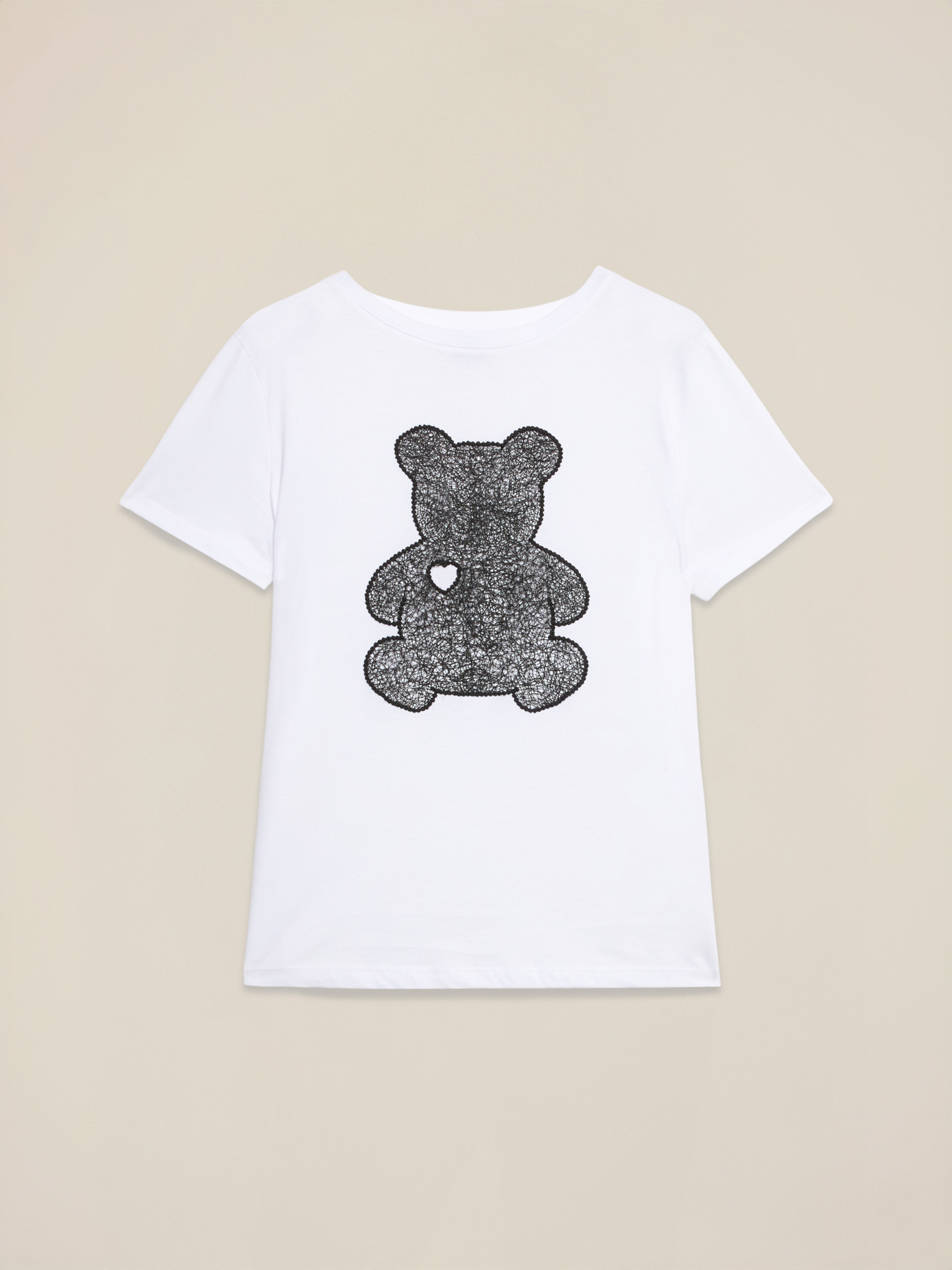 T-shirt in jersey con ricamo image number 4