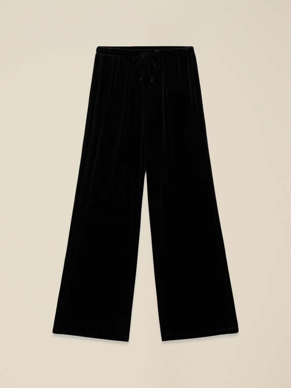 Pantaloni palazzo in ciniglia