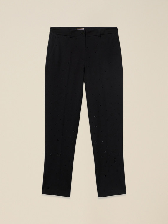 Cigarette pants with crystals