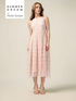 Cotton blend lace midi dress image number 0