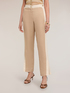 Trousers with piping and slit at the bottom image number 0