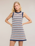 A-line crochet knit dress image number 0