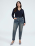 Jeans Barrel mit farbigen Lichtpunkten image number 0