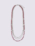 Mehrreihige Halskette mit Perlen und Kette image number 1