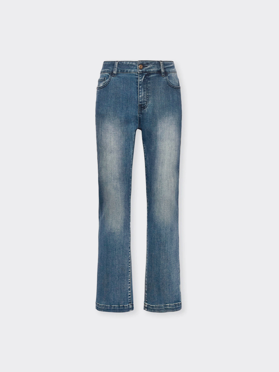 Jean 5 poches, coupe kick flare, "Florence"