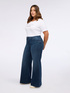 Jeans wide leg lavaggio blu image number 6